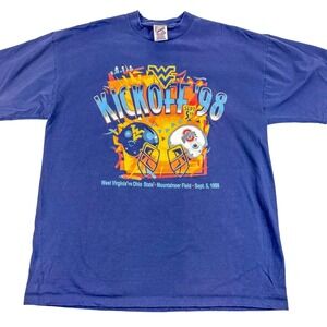 VTG West Virginia Mountaineers Ohio State Buckeyes Shirt Mens XL Jerzees 1998